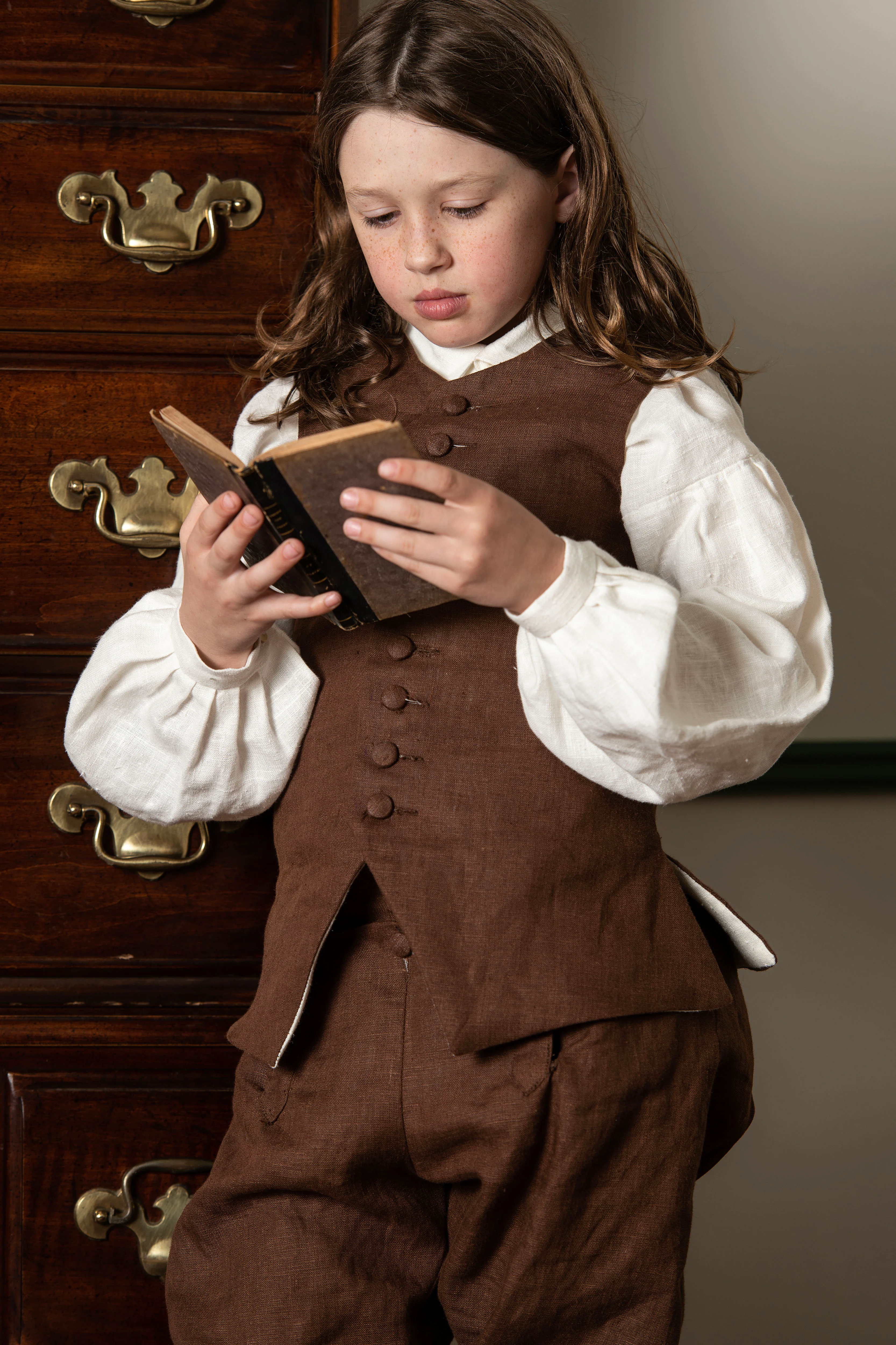 Boys Breeches | Brown Linen - Image 3