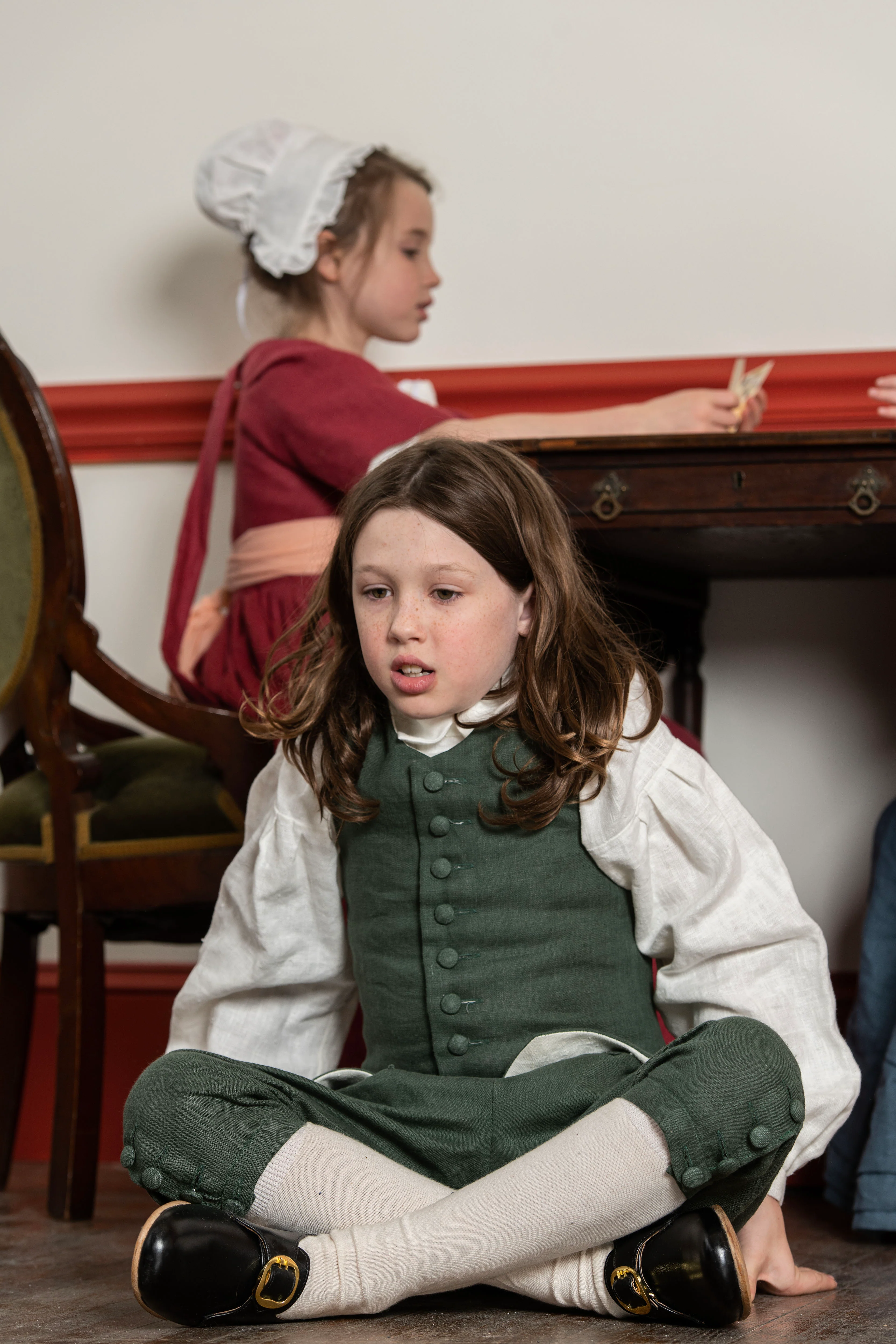 Boys Breeches | Green Linen - Image 4